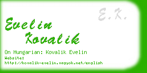 evelin kovalik business card